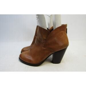 GIANNI BINI Womens Size 10 M Brown Leather Zip Ankle Fashion Boots